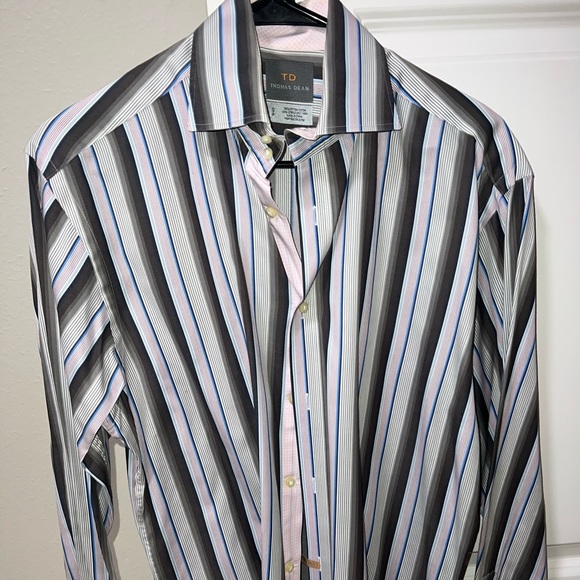 Thomas Dean Stripe Button Down size small - Picture 1 of 2